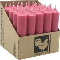 Stabkerzen aus Paraffin, 100/22 mm, Altrosa, KERZENFARM HAHN, Brenndauer ca. 4h, 25 Stück pro Verpackung