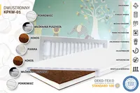 Materac dziecięcy 120x60 cm Kokos - Pianka - Kokos / Tapi