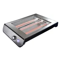 Gastronoma 18140002 - Flachtoaster, gebürsteter Stahl/schwarz