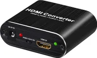 Rozdeľovač zvuku ARC HDMI na HDMI 4K s optickým rozhraním Toslink SPDIF a 3,5 mm stereofónnym zvukom, čierny