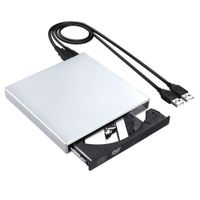 USB 2.0 Slim Writer/Burner/Rewriter/CD ROM External DVD -Laufwerk für PC -Laptop-Silber