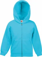 F401NK - Fruit of the Loom Kids´ Classic Hooded Sweat Jacket Azure Blue    128