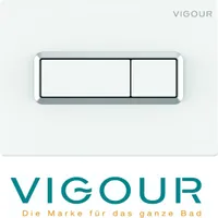VIGOUR TEES WC-Betätigungsplatte für 2-Mengenspülung, weiß / chrom