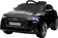 HOMCOM dětské elektrické autíčko 12V elektrické autíčko Audi E-tron elektrické autíčko s dálkovým ovládáním, bezpečnostní pásy, hudba (MP3/USB/TF), dětské autíčko pro děti od 3-5 let, 3-5 km/h, černá barva