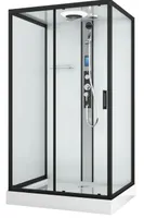 Komplettduschkabine BOSTON BLACK - mit Schnellmontage 90 x 120 x 215 cm