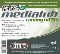 KETTLITZ-Medialub Carving Oil 150 -Kettenöl für Holzschnitzer - Kanister 5 Liter