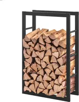 Brennholzregal Kaminholzablage 100x60x25cm Feuerholzregal Kaminholzständer Stapelhilfe Metall Lagerregal Holzlager TOP MULTI