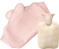Wärmflasche 1000mL,Wärmflaschengürtel 2 in 1, zur Schmerzlinderung für Nacken Schulter Rücken Taille Regelschmerzen(Rosa)