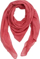 Baumwolltuch - rot - himberrot - Melange-Look - quadratisches Tuch