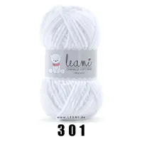 LEAMI Chenille soft FINE (100g/160m) 301 weiß