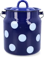 Milchkrug Milchkanne, 3 l, dunkelblau mit weißen Punkten