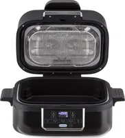 Teplovzdušná fritéza Klarstein 2 v 1 s grilom, fritéza s rýchlym ohrevom 1500 W, XL teplovzdušná fritéza, fritéza na vyprážanie, teplovzdušná fritéza + príslušenstvo, grilovací rošt, fritovací kôš, časovač, 5L