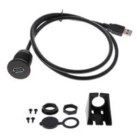 Hochwertiges Auto USB3.0 Verlängerungskabel Für Unterputzmontage Dashboard Kit Round Größe 1 Meter