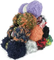 50g Strick-Garn Jino Kuschelgarn Plüschgarn by VLNIKA Farbauswahl, Farbe:1023 schwarz-rot