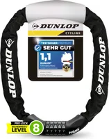 DUNLOP Fahrradschloss Zahlenschloss Fahrrad Schloss - Hohe Sicherheit Level 8 - 100 cm Fahrräder Schloß mit 5er Zahlencode - Kette für Fahrrad E Bike Scooter ebike Zahlen Fahrradschloß Pro Lock