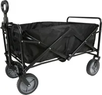 Faltbarer Bollerwagen 88x53x104cm Schwarz