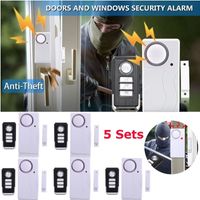 5 Sets Drahtlose Fernbedienung Home Security Magnetsensor Tür Fenster Einbruchalarm