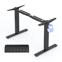 FlexiSpot Höhenverstellbarer Schreibtisch Gestell mit 2 Haken und Höhenmemory-Funktion&LED-Höhenanzeige,Elektrisch höhenverstellbare Tischbeine Black