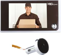 MBG Line Türspion mit LCD Display 3,5" SF520A Judas Weitwinkel 120° Farbbild Automatische Abschaltung Power 4xAAA Home Office Security