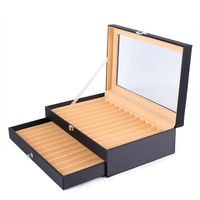 3 Schichten Stifte Holzvitrine Stiftetui Penbox Stifthalterbox 31x21x12.5cm DE 