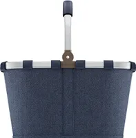 reisenthel carrybag, Einkaufskorb, Picknickkorb, Herringbone Dark Blue, 22 L, BK4113