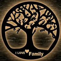 Baum LED Deko Schlummerlicht Wandlicht Lebensbaum Wandlampe, Lasergravur Abendlicht Geschenk Deko Schlummerlicht Nachtlichter Buche #47