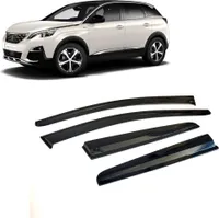 Rumplex Owiewki Owiewki Owiewki Przeciwdeszczowe Owiewki Szyb Bocznych Kompatybilne Z Peugeot 3008 2016 - 2023 Osłony Przeciwdeszczowe Szyb Samochodowych Owiewki Przeciwdeszczowe Owiewki Naklejane Opakowanie 4 Szt.