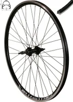 REDONDO 26 Zoll Hinterrad Laufrad Hohlkammer V-Profil Felge 5-7-fach Schwarz