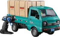 1/16 Ferngesteuertes Transportauto, 2,4 GHz Ferngesteuertes Spruehfahrzeug, Ferngesteuerter LKW fuer Kinder und Erwachsene, Heckabteil, Transport von Guetern