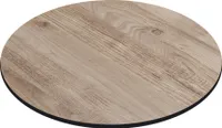 COMPACT | Gastro HPL Tischplatte | Ø 70 cm | Rustikal Eiche | Rund | Gastro HPL Tischplatte
