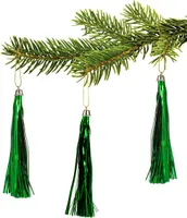 10  Lamettini Grün Lametta Anhänger Weihnachtsanhänger