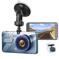 Abask Dashcam Auto Vorne und Hinten Autokamera mit 32 GB SD-Karte, 4 Zoll Full HD 1080P, 170° Weitwinkel, Nachtsicht, G-Sensor, WDR, Loop-Aufnahm, Parküberwachung und Bewegungserkennung
