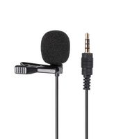 GL-119 3.5AUX Lavalier Mikrofon Omnidirektionales Kondensatormikrofon Hervorragender Klang fuer Audio- und Videoaufnahmen Schwarz