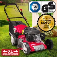 BRAST Benzin Rasenmäher mit Antrieb   5,2kW(7PS)   51cm Schnittbreite     4 Takt OHV Motor   30-80mm Schnitthöhe   60L Fangkorb   Stahlgehäuse