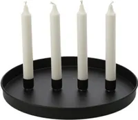Rundes Metall-Tablett, D:25 cm, mit 4 magnetischen
