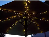 LED Sonnenschirm Lichterkette 160er warmweiß Kabel schwarz FHS 23874