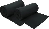 Betz 2 Stück Luxus Fleecedecken 130x170 cm Kuscheldecken  Farbe schwarz