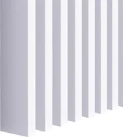LAMEO Hellwandlamellen 3D Wand Dekoration MDF | Durchbrochene Lamellen | WEIß MATT | 2,2x7x275cm | Set 10 Stück
