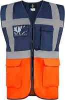 Korntex KXCMF | Comfort Executive Multifunctional Safety Vest Hamburg - Farbe: Navy/Orange - Größe: XL
