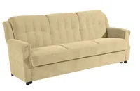 Max Winzer Sofa 3-Sitzer mit Bettfunktion Moldau Microfaser beige