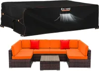 Enzeno Gartenmöbel Abdeckung 270x180x94cm, Wasserdichte Abdeckplane Outdoor Tischabdeckung