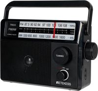 Retekess TR633 Tragbares Radio, AM FM -Radio mit Batterie, Transistor, Kopfhörerbuchse, großer Lautsprecher, Geschenke für ältere Menschen(schwarz)
