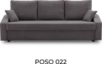 Couch DORMA 221x92 - mit schlaffunktion - Farben zur Auswahl - komfortables Couch - mit Bettkasten - Stoff POSO 022 Dunkelgrau