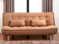 Schlafsofa Klappsofa - Stoff - Karamell - MISHAN