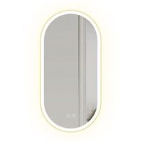 Lustro Led Ovl Gold 50X100Cm