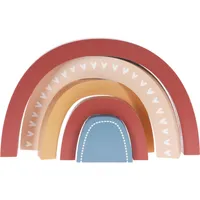 Houten Bouwblokken Regenboog, 5dlg.