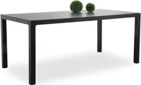 Gartentisch outdoor MESSINA BHT 180x95x75 cm schwarz Outdoortisch Balkontisch