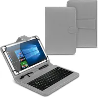 Hülle Tastatur für Samsung Galaxy Tab A9+ / A9 Plus Tasche Schutzhülle QWERTZFarben:Grau