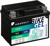 HeyVolt BIKE GEL Motorradbatterie YTZ5-S 12V 4Ah