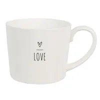 Clayre & Eef Tasse 275 ml Weiß Keramik Herz